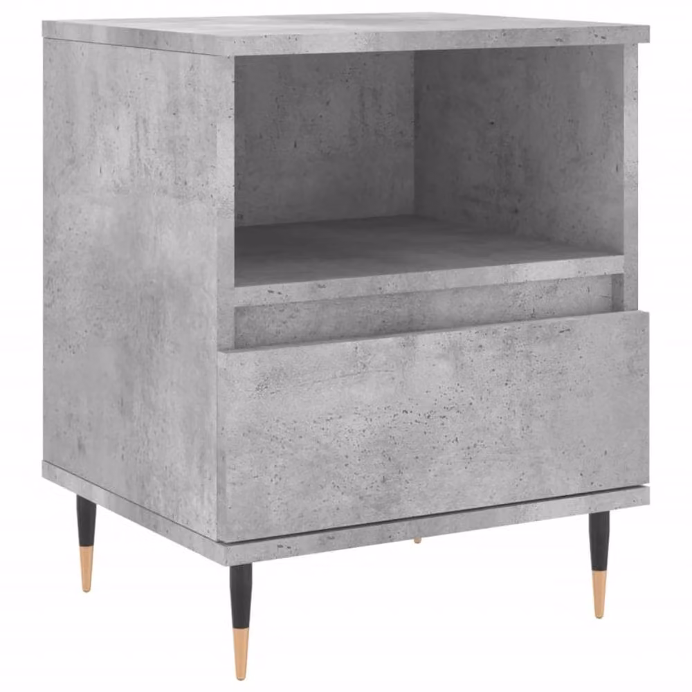 Berkfield Home Modern Bedside Cabinet in Concrete Grey, W/D/H: 40 x 35 x 50 cm – 3