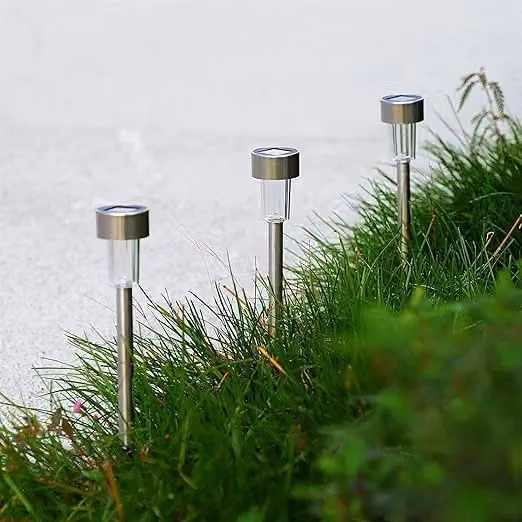 Marco Paul Set of 10 Solar Powered Colour Changing LED Garden Stake Lights in Silver and Multicolour – 3