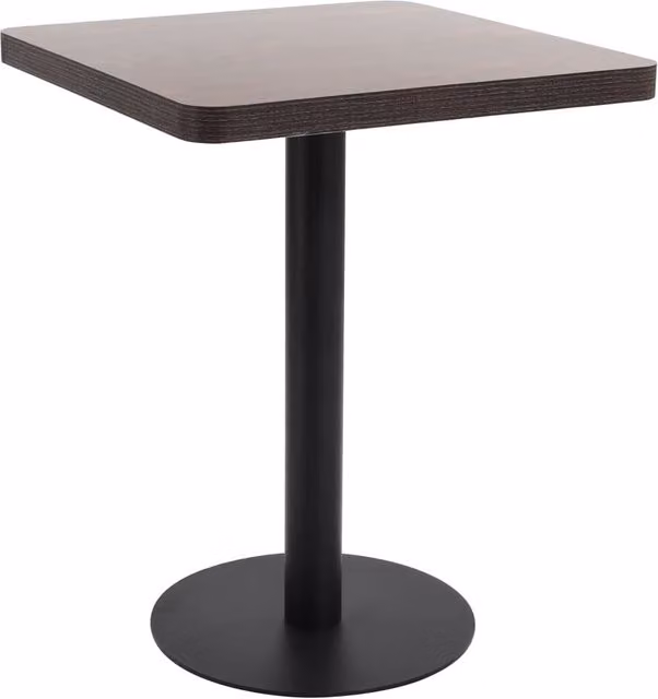 Berkfield Home Bistro Table in Dark Brown, W/D/H: 60 x 60 x 75 cm