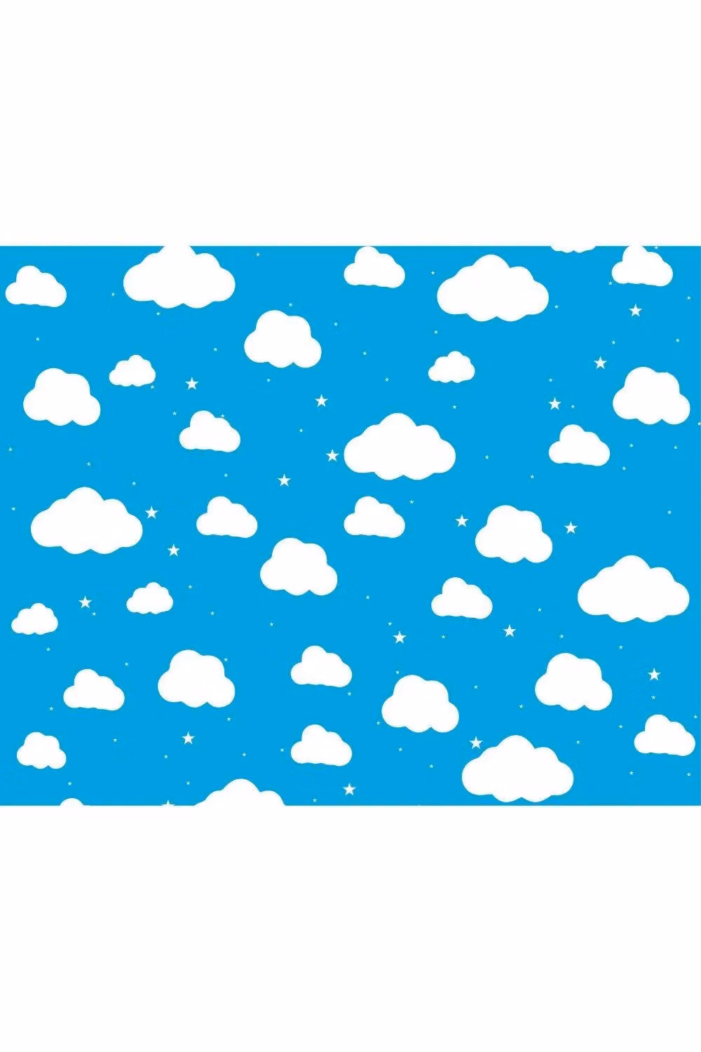 Origin Murals Cartoon Cloudy Sky Wall Mural in Blue, W: 300 cm, H: 240 cm – 2