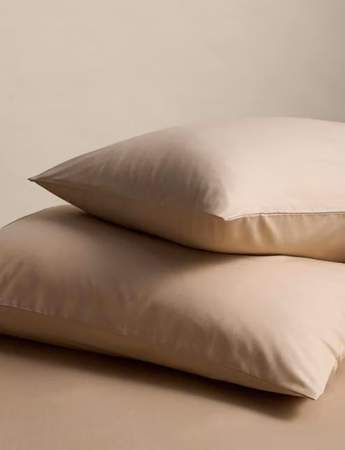M&S 2 Pack Stay Cool Lyocell Rich Pillowcases, Beige