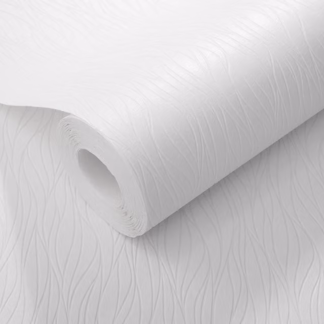 Erismann Fusion Waves Abstract Paintable and Pre-pasted Wallpaper in White