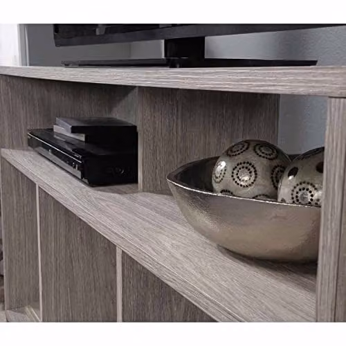 Teknik City Modern TV Stand in Beige Matt Wood and Metal – 4