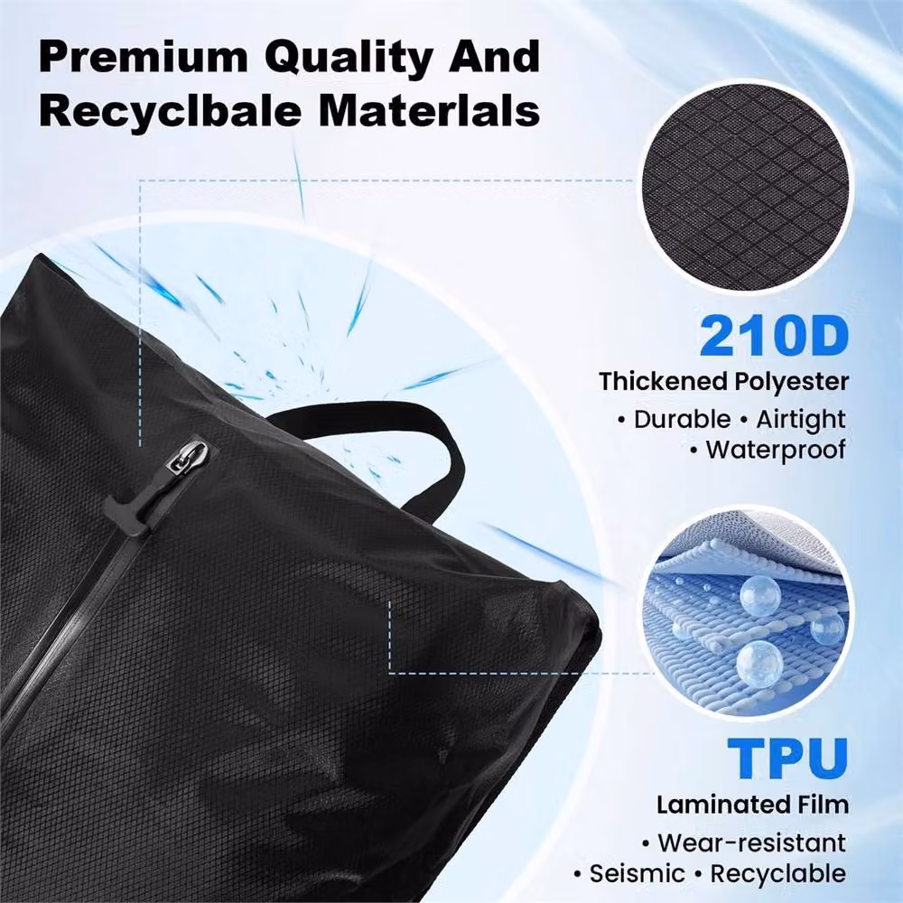 Nordara Reusable Vacuum Storage Bag with Pump, 33L, Black – 4