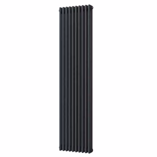 UK Radiators Alpha 3 Column Vertical Traditional Cast-Iron Style Radiator in Anthracite, H 1800 mm x W 465 mm – 2