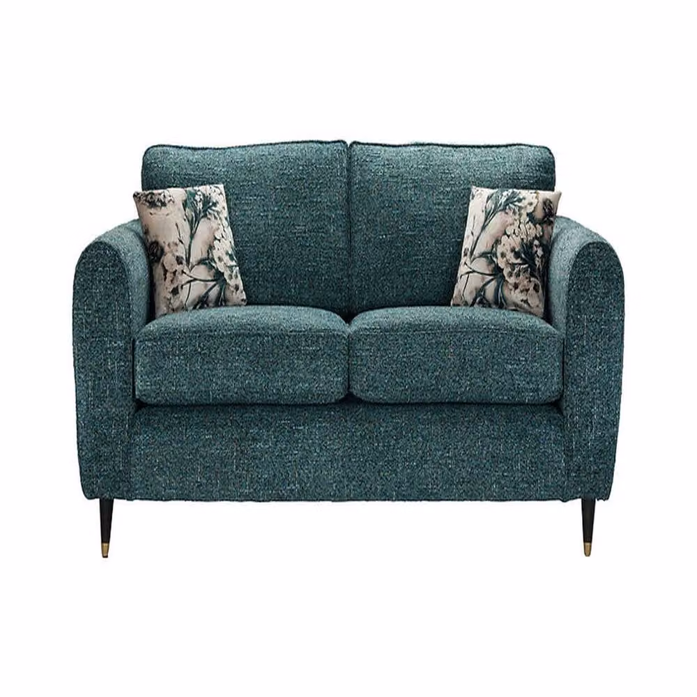 Stratus Interiors Valencia Mid-Century 2 Seater Fabric Sofa in Odyssey Amazonite Teal – 4