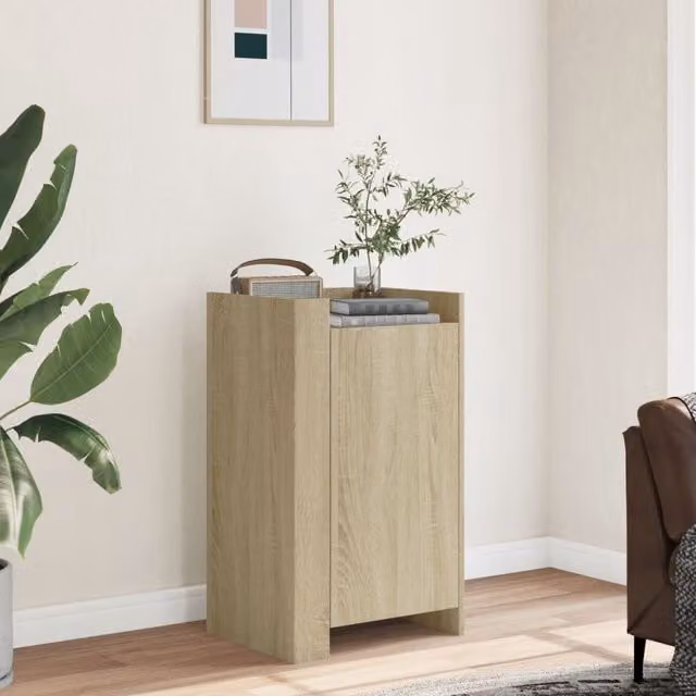 Berkfield Home Sonoma Oak Sideboard in Brown, W/D/H: 45 x 35 x 75 cm