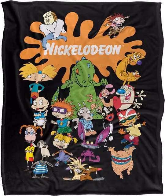 Logovision Nickelodeon White Fluffy Fleece Throw Blanket, W/D/H: 152 x 127 cm – 6