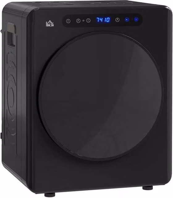 NESTLUNE 5 kg Portable Vented Tumble Dryer Machine with Timer, Black