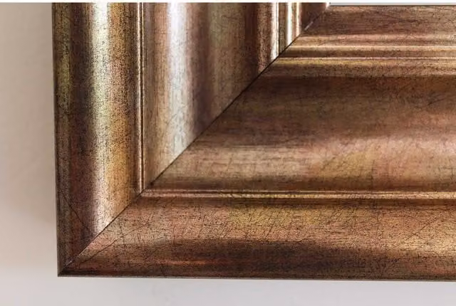 Benjamin Tate Design LTD Modern Metal Wall Mounted Accent Mirror in Bronze, W/D/H: 61 x 61 x 61 cm