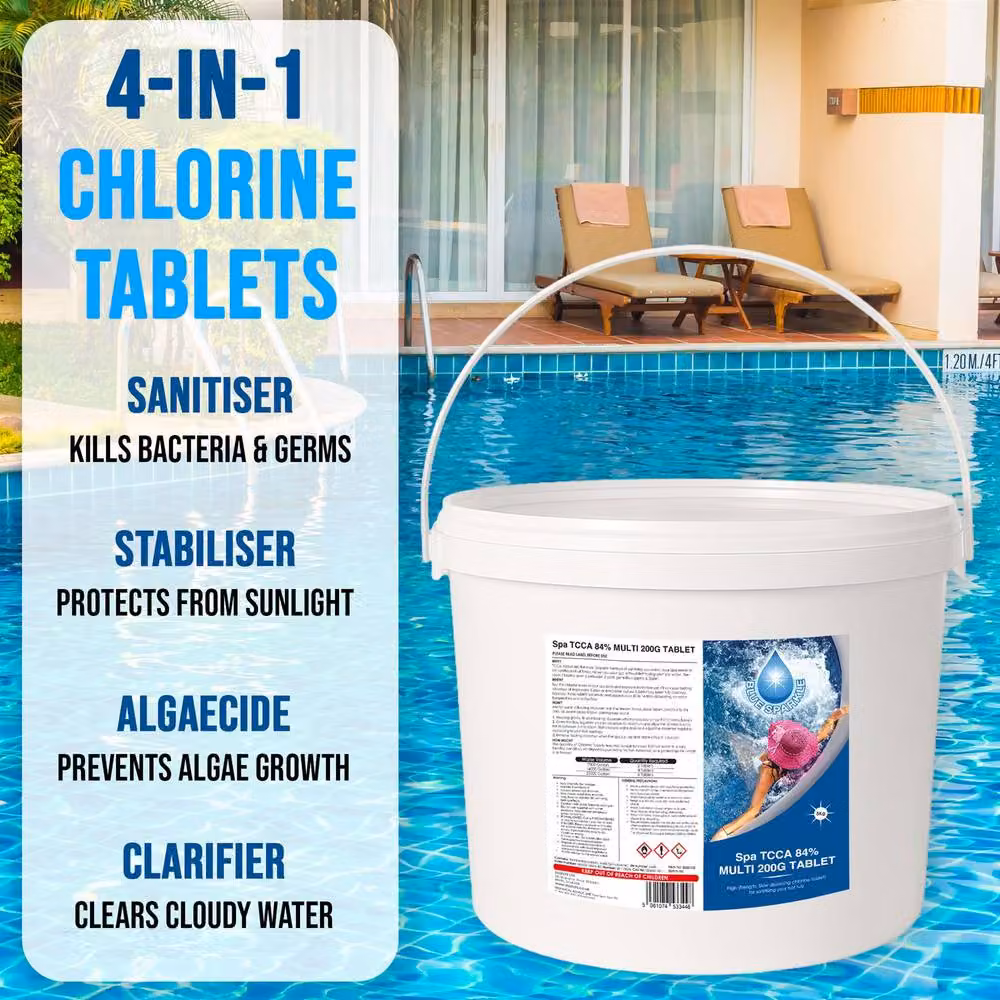 Shatchi 4-in-1 Multifunctional Chlorine Disinfection Tablets, 10kg, White – 2