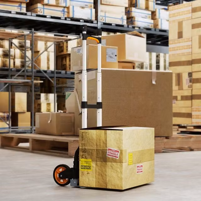 HOMCOM Silver Aluminium Folding Sack Truck with Wheels