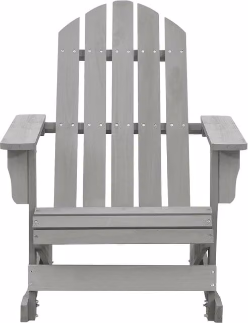 Berkfield Home Garden Grey Wood Rocking Chair with Armrests