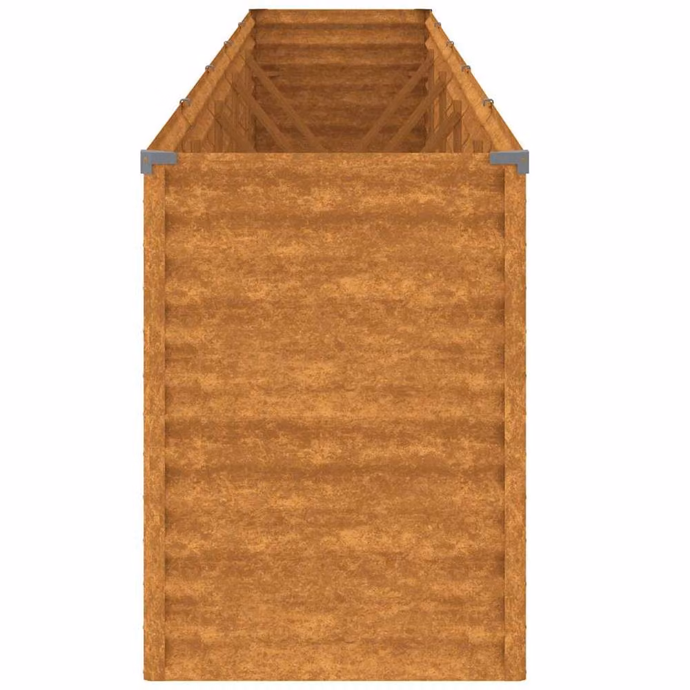 Berkfield Home Brown Corten Steel Raised Bed W/D/H: 482 x 50 x 69 cm – 4