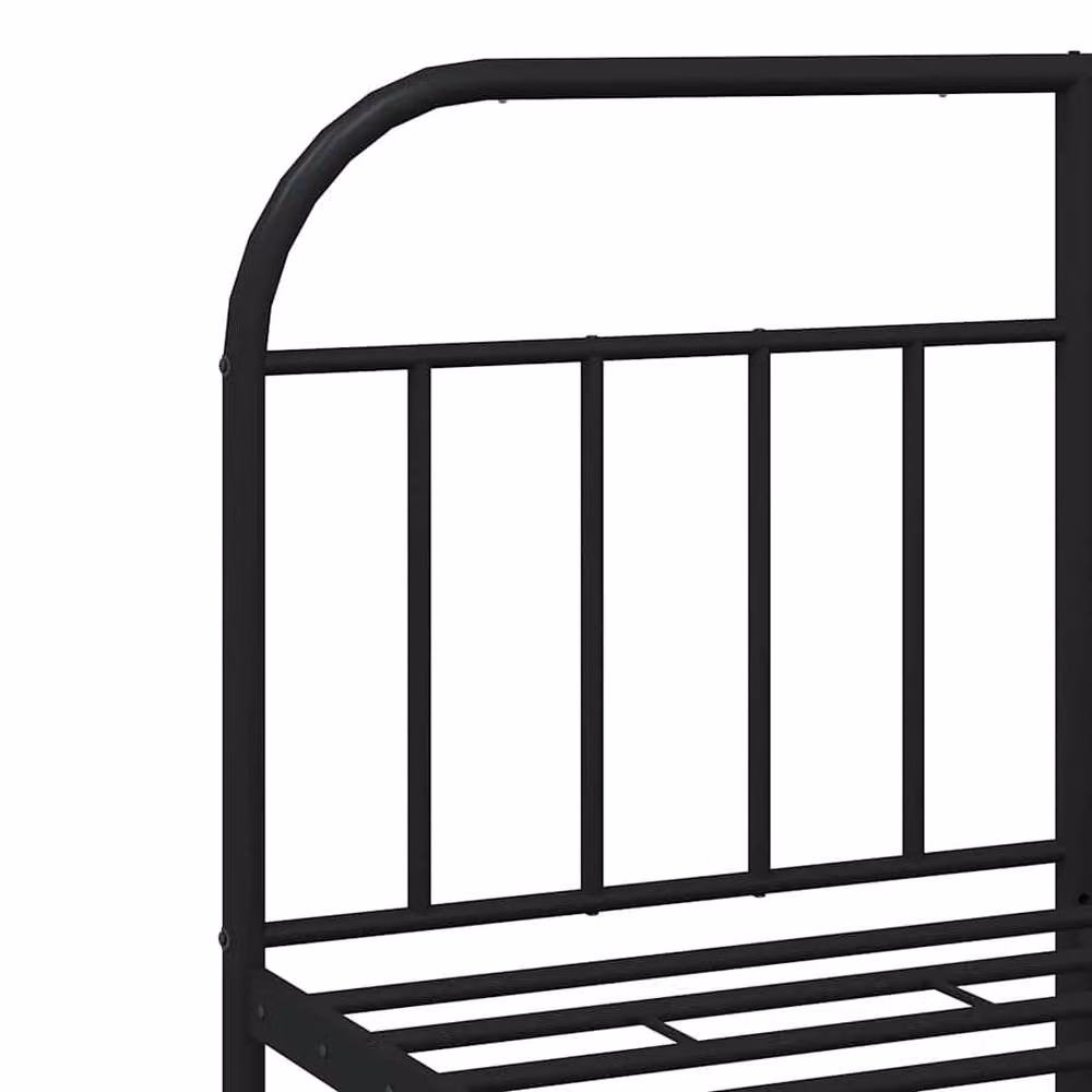 Berkfield Home Metal Bed Frame with Headboard and Footboard in Black, W/D/H: 140 x 200 cm – 4