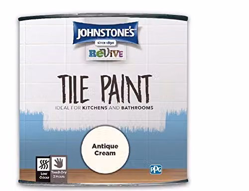 Johnstone's 390305 Tile Paint in Antique Cream, 750 ml