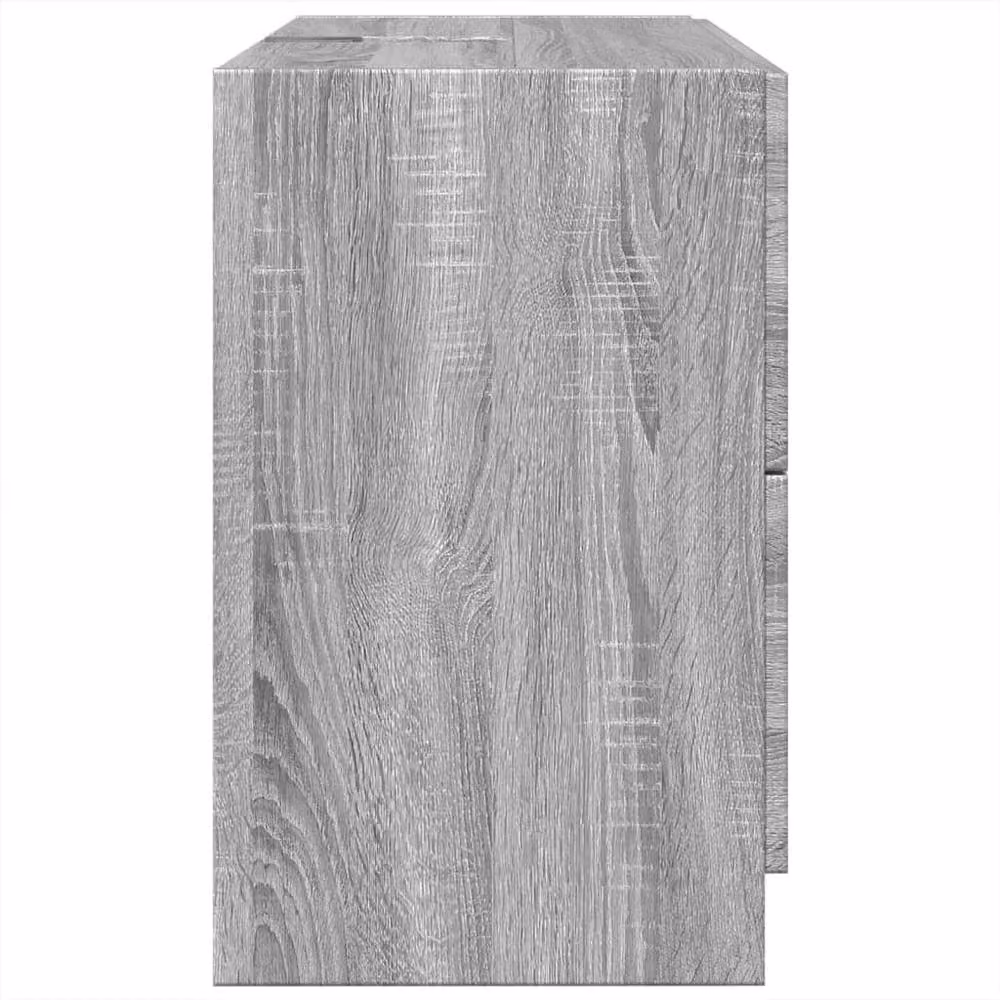 Berkfield Home Sink Cabinet in Grey Sonoma, W: 78 cm, D: 37 cm, H: 59 cm – 2