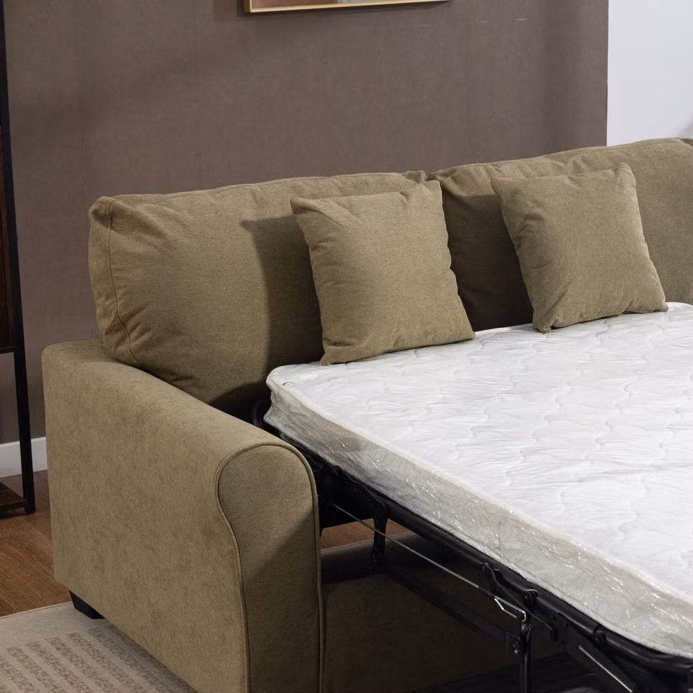 Artemis Home Lewiston 3 Seater Fabric Pull Out Sofabed in Green – 4