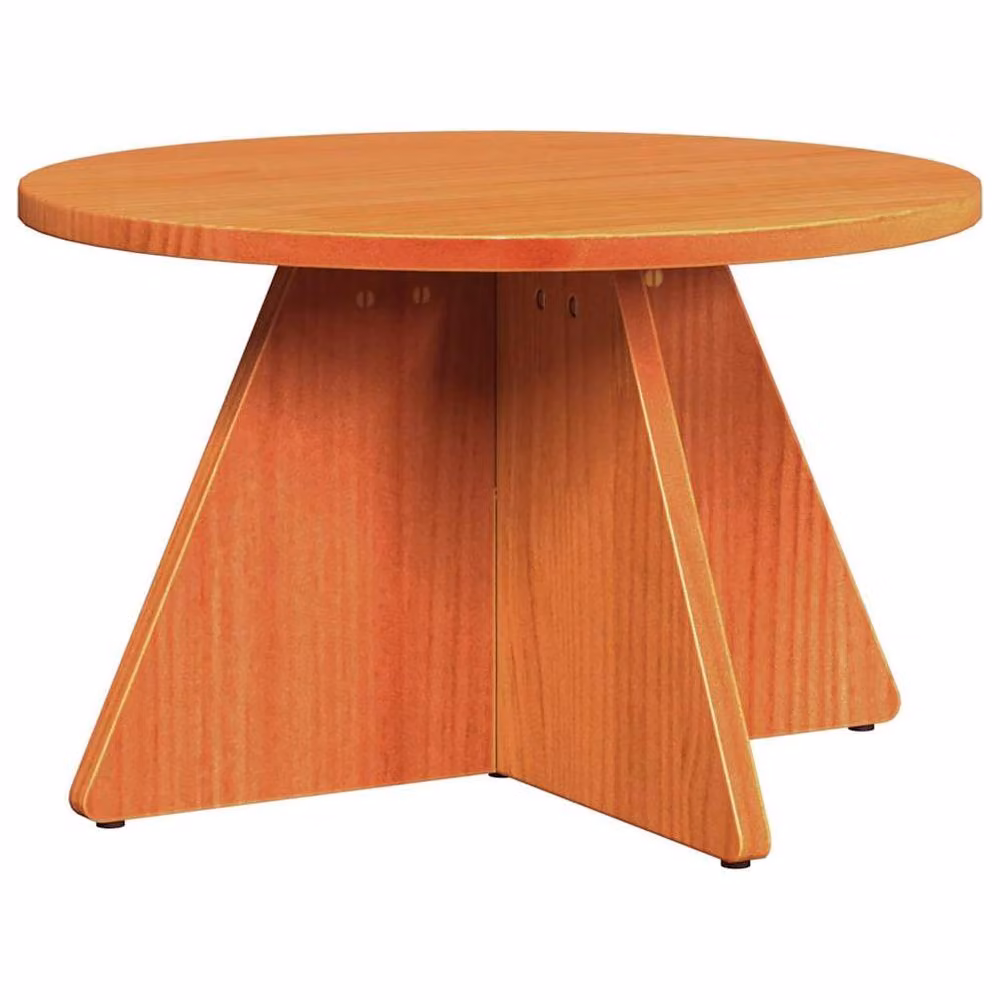 Berkfield Home Classic 3-Piece Nested Coffee Table Set in Waxed Brown Solid Pine Wood – 4