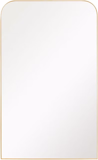 MirrorOutlet The Colt Modern Rectangular Hanging Mirror in Gold