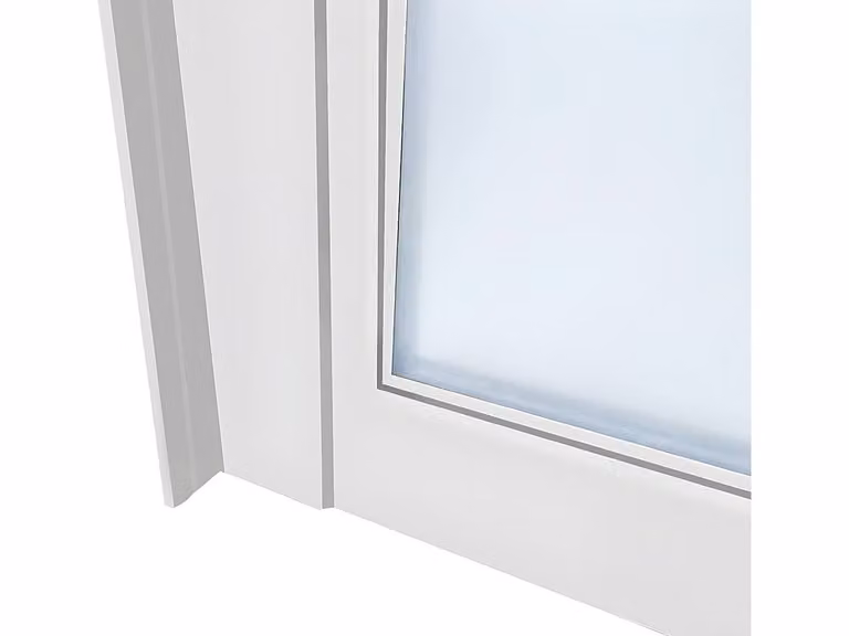 Vente-unique Modern Powder-Coated Aluminium and Glass Partition, White, W: 120 cm, H: 105 cm