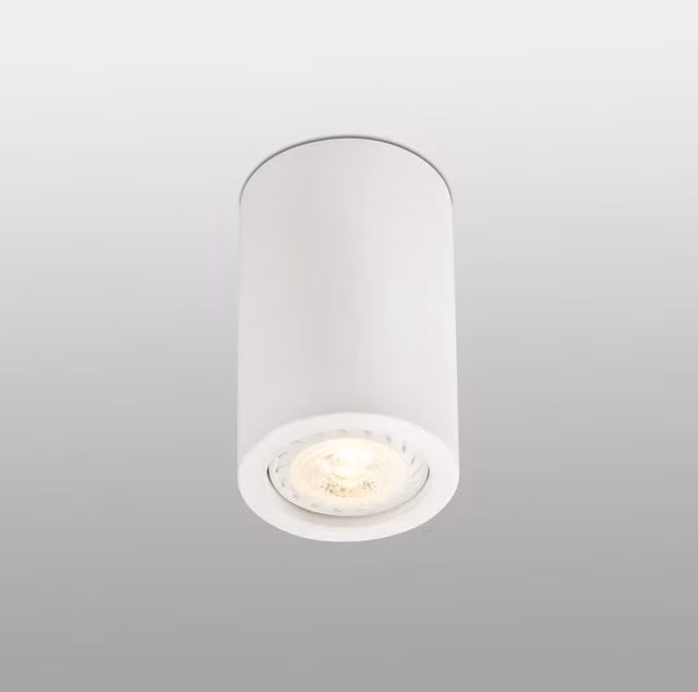 Netlighting Sven Round Surface Mounted Downlight in Plaster White with GU10 Socket