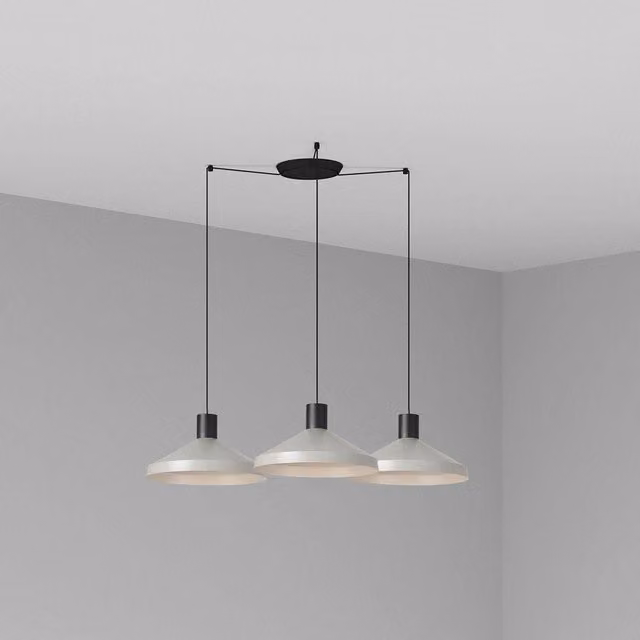 Netlighting Kombo Grey Cluster Drop Dome Pendant Lamp in Black, Diameter: 40 cm