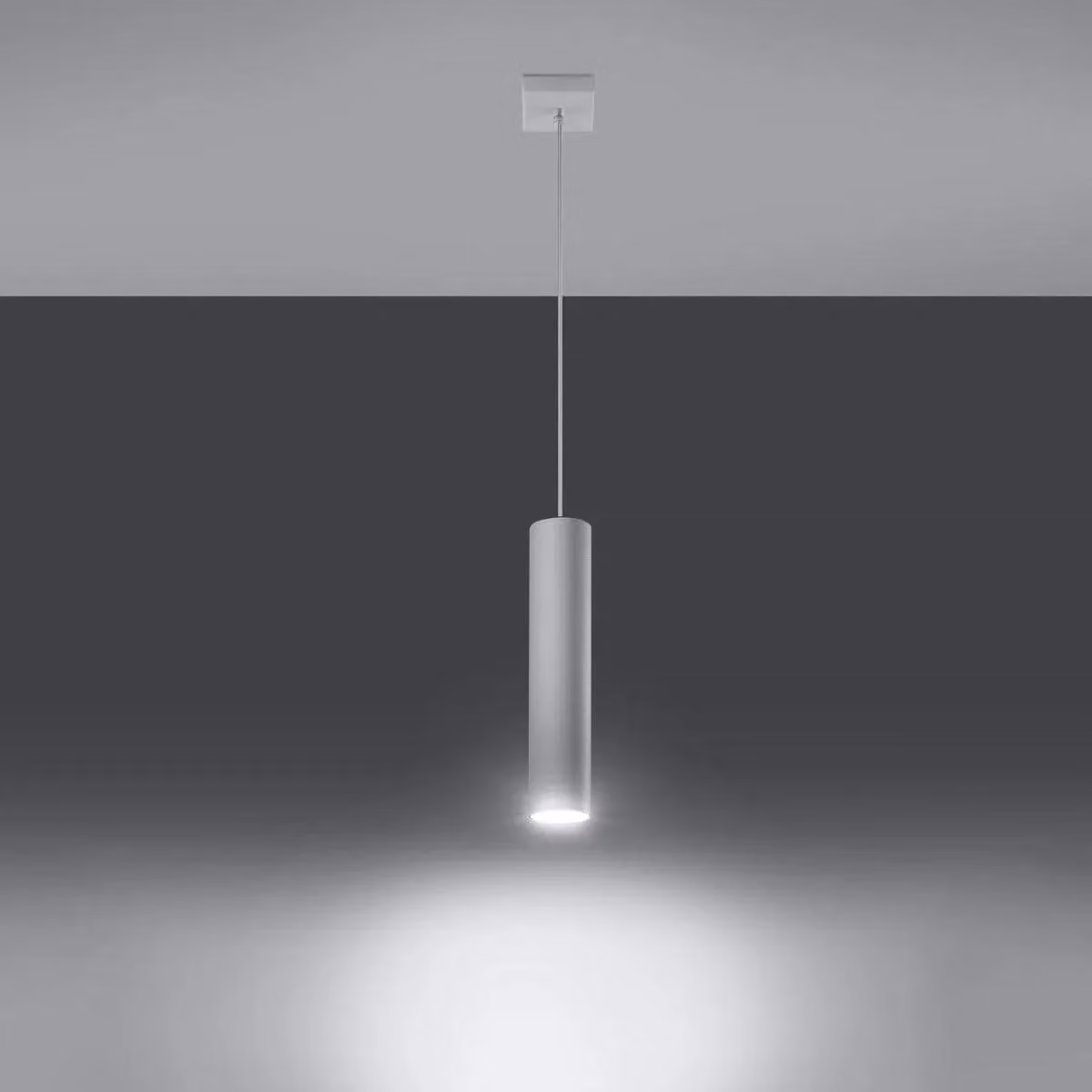 Sollux Lighting Modern Industrial Pendant Lamp in White, W/D/H: 100 x 8 x 8 cm – 2
