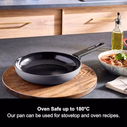 Morphy Richards Grey Aluminium Frying Pan with Ceramic Coating, Diameter: 24 cm – 5