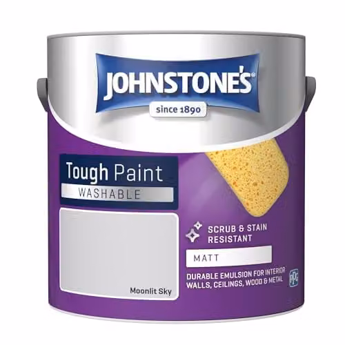 Johnstone's Washable Matt Wall and Ceiling Paint in Moonlit Sky, 2.5L – 1