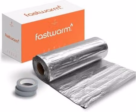 Fastwarm Electric Underfloor Heating Foil Mat, 10m2, Silver