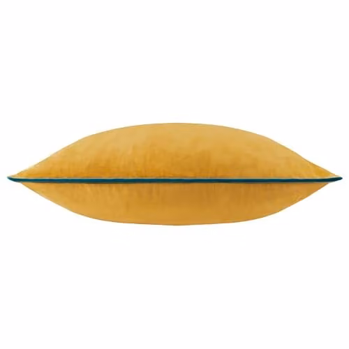 furn Meridian Velvet Square Cushion in Orange, Turquoise and Yellow, W/D/H: 55 x 55 x 55 cm – 2