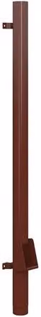 Lindab Steel Vandal Reinforced Pipe with Leaf Trap, Tile Red, Diameter: 102 mm, Length: 2 m