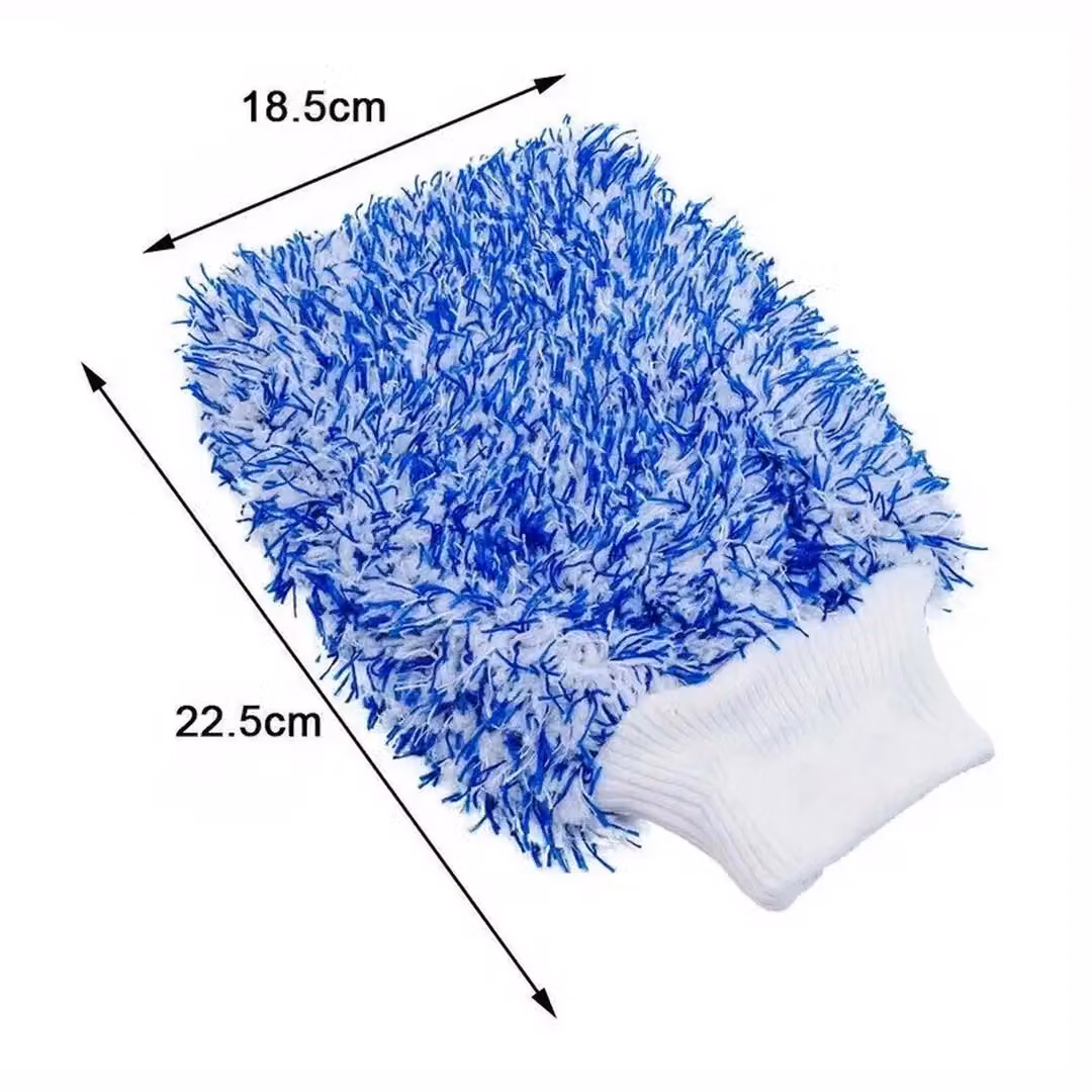 VOGREX Premium Microfibre Car Wash Mitt Glove in Blue (4 Pack) – 2