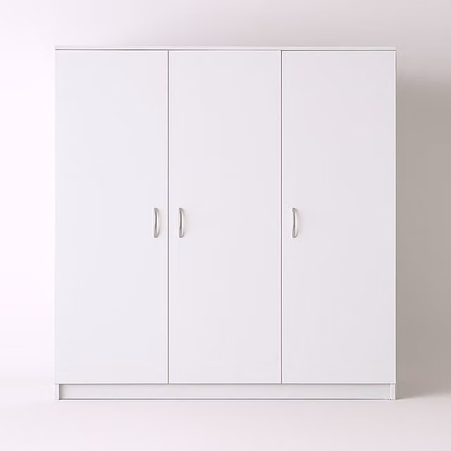 Tjs Venice 3 Door Wardrobe in White