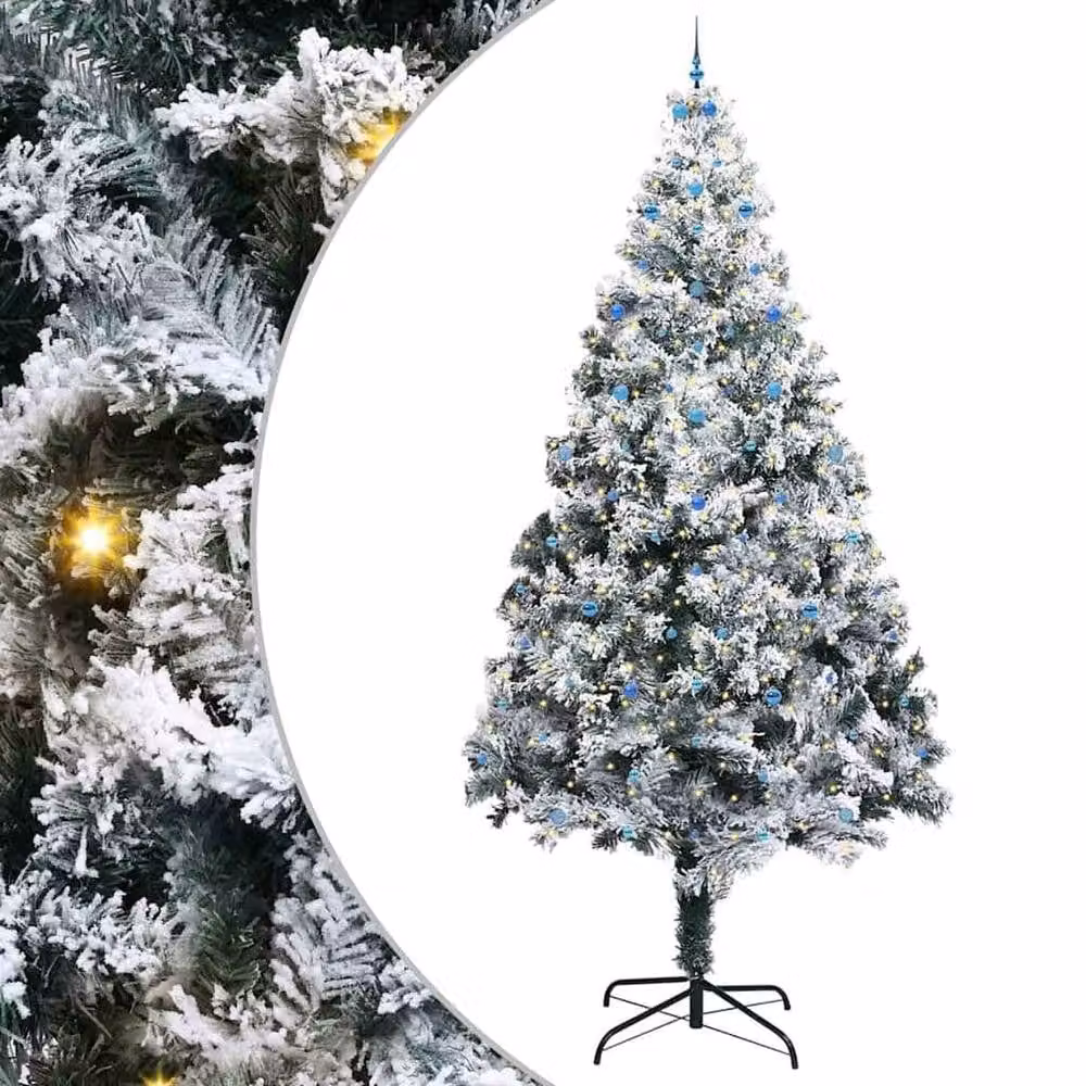 Berkfield Home Artificial Pre-lit Christmas Tree with Ball Set, Green, Height: 400 cm – 2