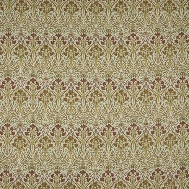 iLiv Tiffany Classic Floral Chenille Woven Fabric in Autumn Green and Multicolour