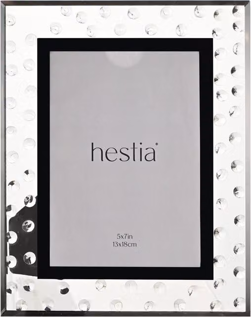 Hestia Diamante Scatter Single Glass Photo Frame, Clear, 12.7 x 12.7 x 18.0 cm