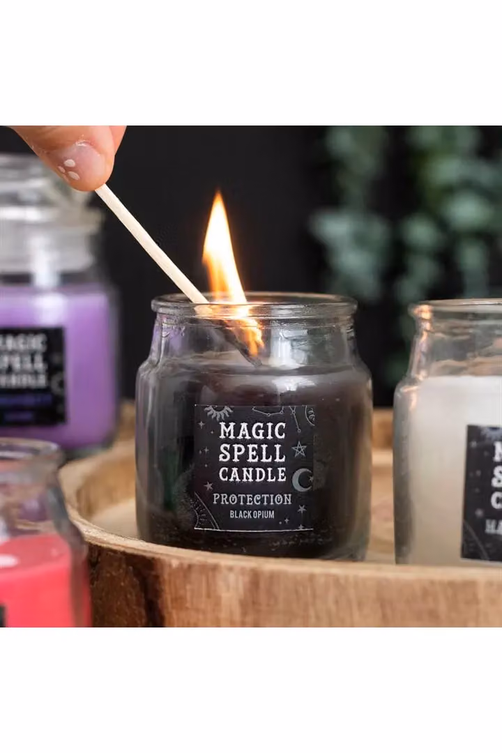 KDMD Opium Protection Spell Votive Candle Jar in Black – 3