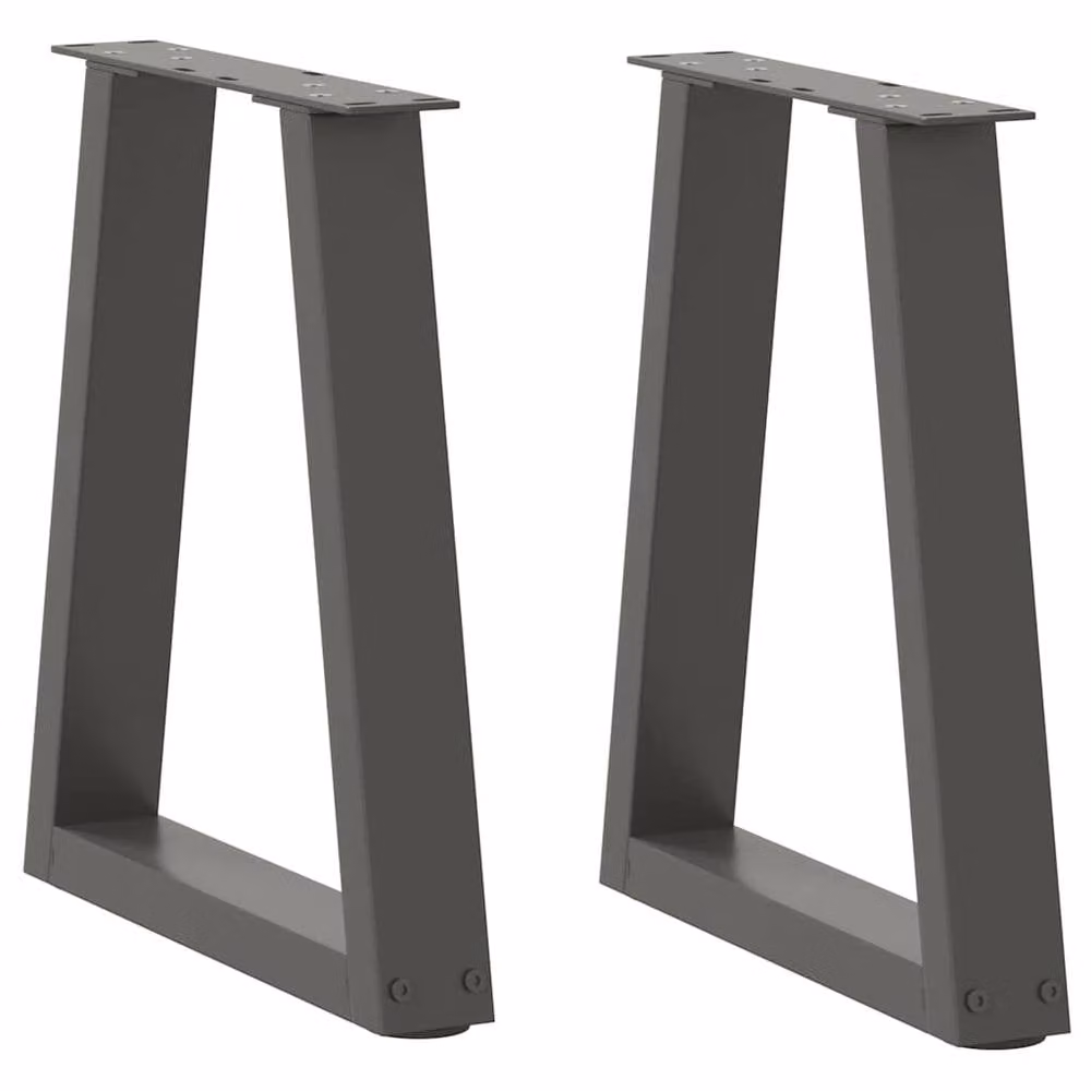Berkfield Home V-Shape Dining Table Legs, 2 Pieces, Anthracite Dark Grey Steel, H: 42-43.3 cm x W: 38 cm – 1