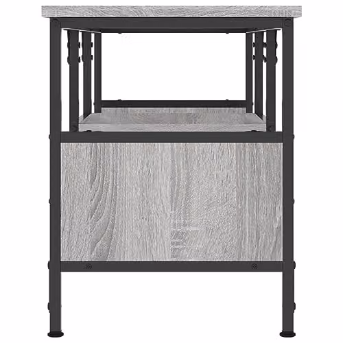 vidaXL Industrial Style TV Cabinet and Media Unit in Brown Oak and Grey, featuring Wood and Metal Construction – 3