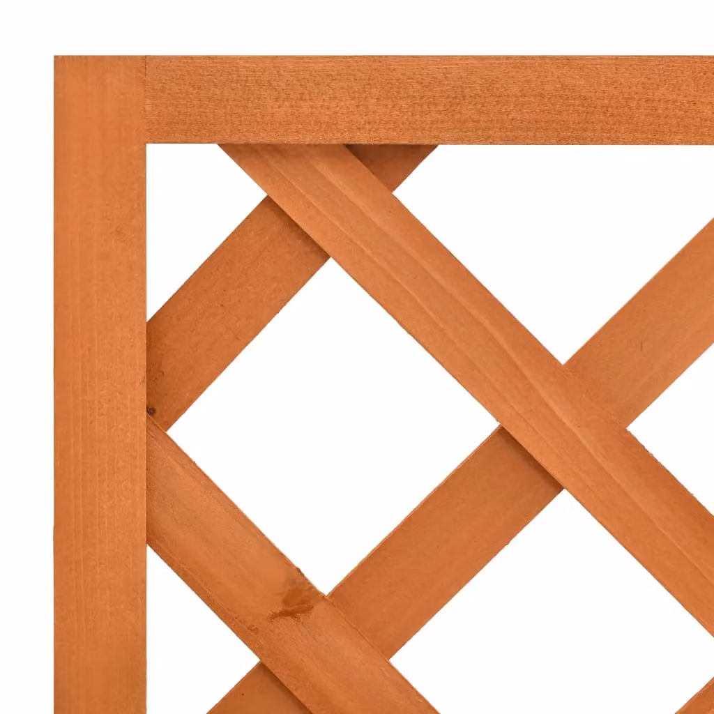 Berkfield Home Garden Trellis Planter in Orange, Solid Wood, W/D/H: 50 x 25 x 90 cm – 3