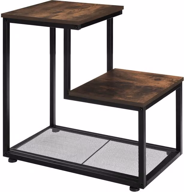 tectake Halifax Bedside Table in Dark Brown – 1