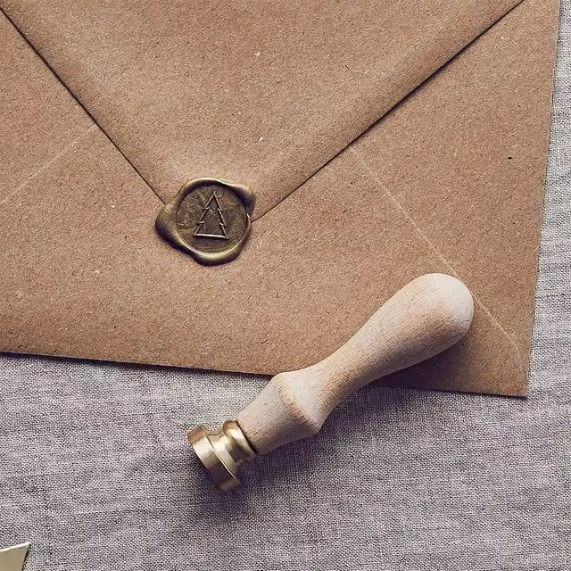 Club Green Christmas Tree Seal Envelope Wax Stamp in Gold and Multicolour