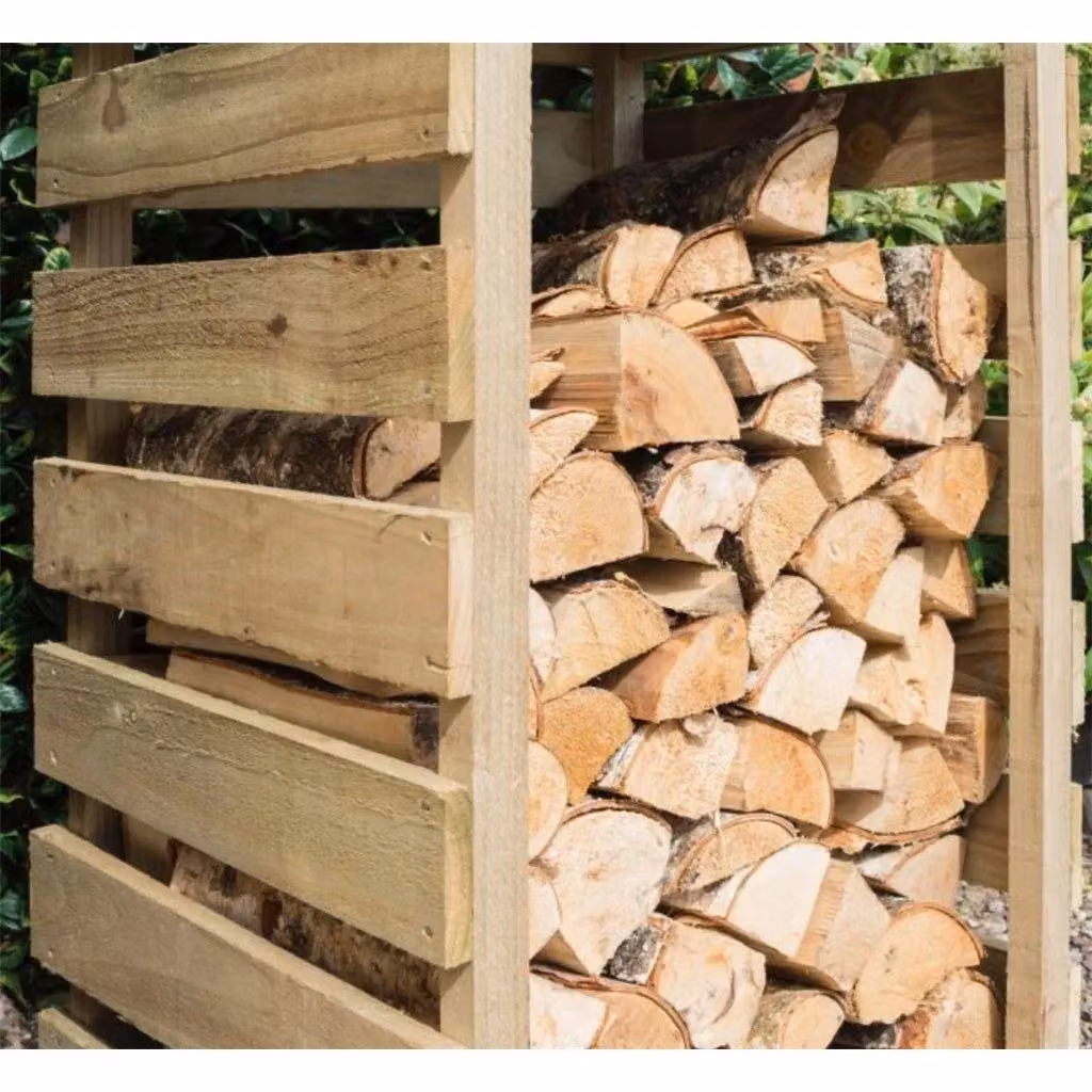Cheshire Narrow Pressure Treated Log Store in Light Oak – 2