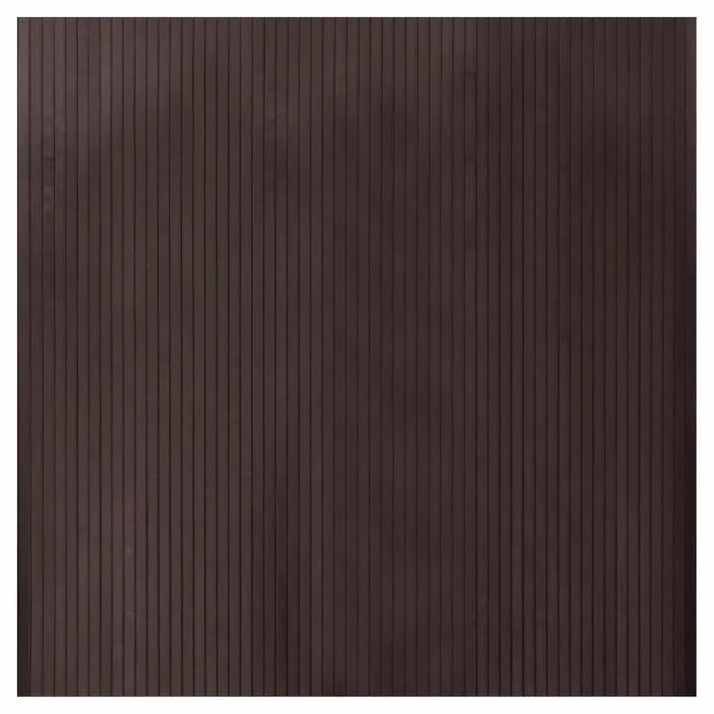 Berkfield Home Square Bamboo Rug in Brown, W/D/H: 100 x 100 x 1 cm – 2