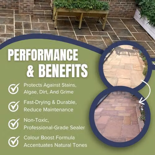 StoneCare4U All Stone Sealer Colour Boost 25L Transparent Exterior Natural Stone Sealant for Sandstone, Limestone and Slate – 3