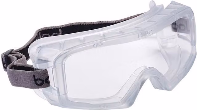 Bolle Safety Over-Glasses Safety Goggles in Clear Transparent Plastic (EN 166)