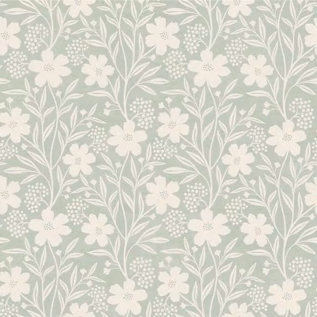 Arthouse Berry Floral Botanical Wallpaper in Green – 1
