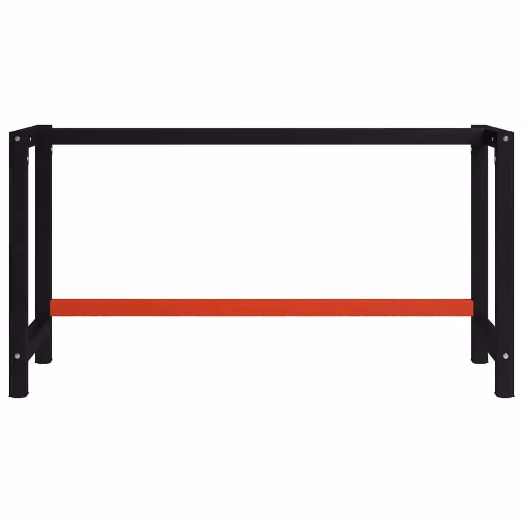 Berkfield Home Metal Work Bench Frame in Black and Red, W/D/H: 150 x 57 x 79 cm – 2